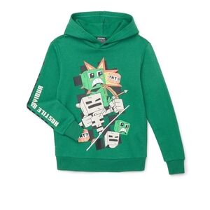 Minecraft Green Kids Hoodie With Pockets